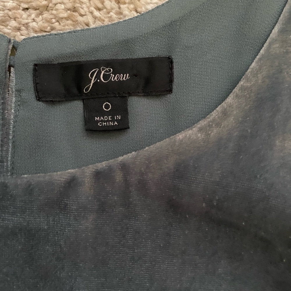 J Crew Sz XS Gray Velvet Top and Skirt 2-Piece Set - Picture 3 of 6